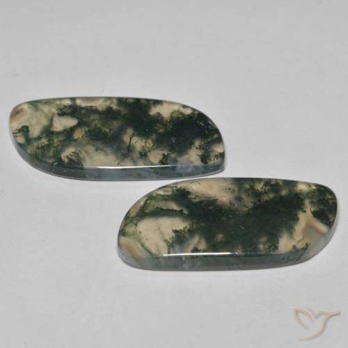 33.46 ct natürliche Mehrfarbig Moosachat-Edelsteine, Fantasie, Transparent