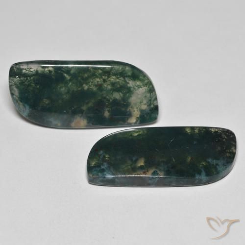27.36 ct natürliche Mehrfarbig Moosachat-Edelsteine, Fantasie, Transparent