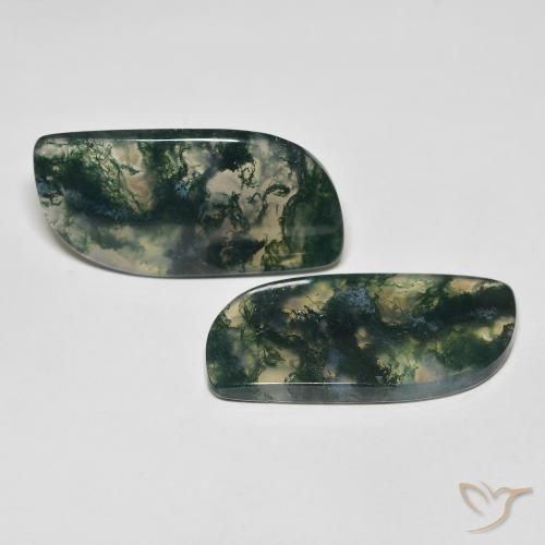 32.97 ct natürliche Mehrfarbig Moosachat-Edelsteine, Fantasie, Transparent