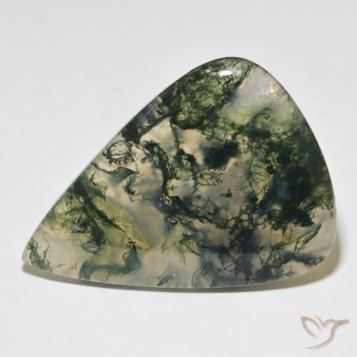 76.96ct Natürlicher Mehrfarbig Moosachat, Birnenform, Lichtdurchlässig