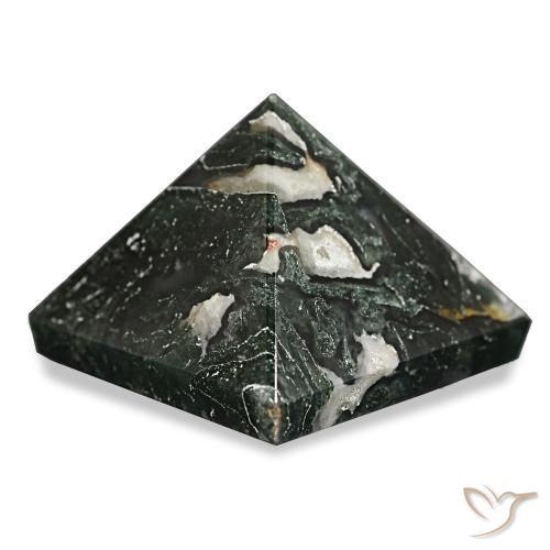 9,17 ctw natürlicher Waldgrün Moosachat, Quadrat, Lichtundurchlässig