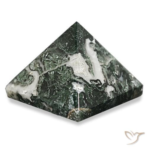 9,17 ctw natürlicher dunkelgrün Moosachat, Quadrat, Lichtundurchlässig