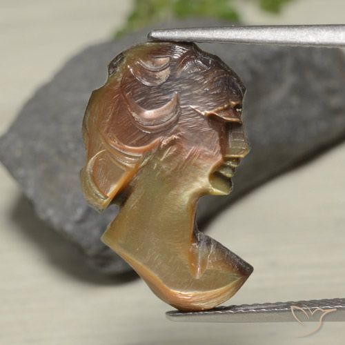 5.07ct Natürlicher Rauchig Perlmutt, Fantasie, Lichtundurchlässig