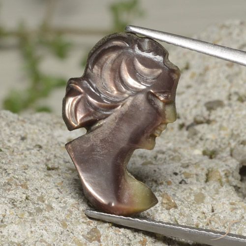 4.43ct Natürlicher Rauchig Perlmutt, Fantasie, Lichtundurchlässig