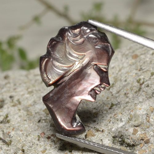 3.90ct Natürlicher Rauchig Perlmutt, Fantasie, Lichtundurchlässig