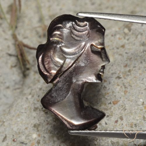4.17ct Natürlicher Umbrabraun Perlmutt, Fantasie, Lichtundurchlässig
