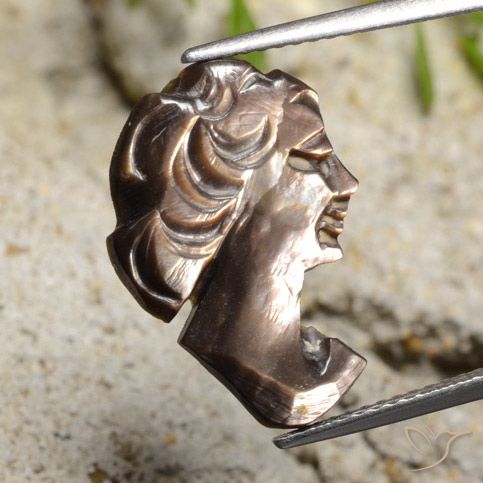 3.65ct Natürlicher Rauchig Perlmutt, Fantasie, Lichtundurchlässig