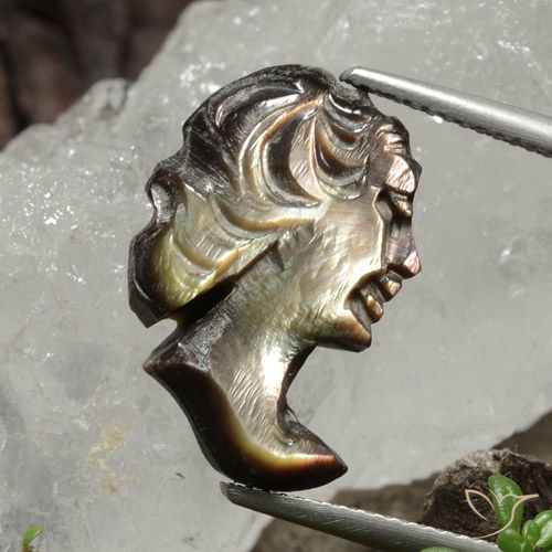 6.15ct Natürlicher Rauchig Perlmutt, Fantasie, Lichtundurchlässig