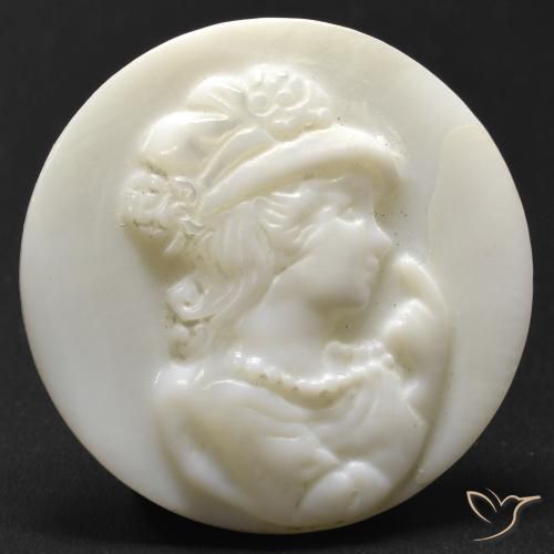 9,17 ctw natürlicher Perlweiss Perlmutt, Rund Schliff, Lichtundurchlässig