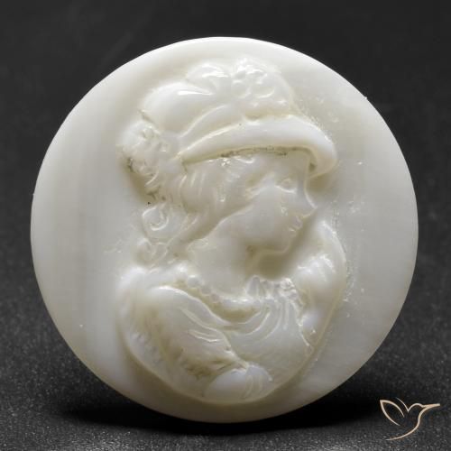 17.23ct Natürlicher Perlweiss Perlmutt, Runden, Lichtundurchlässig