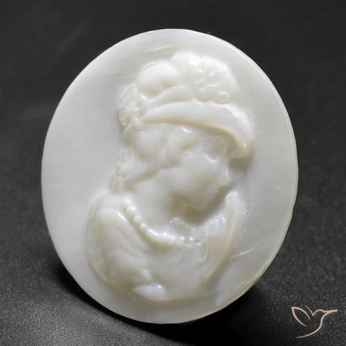 10.14ct Natürlicher Perlweiss Perlmutt, Runden, Lichtundurchlässig