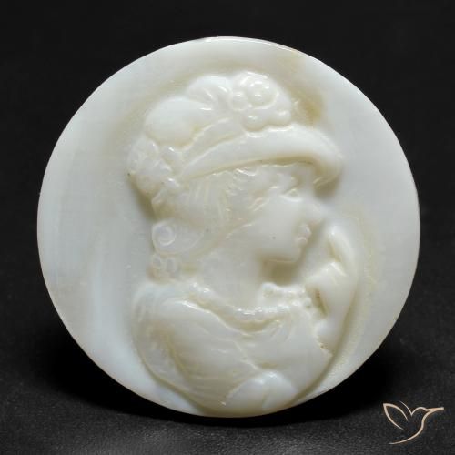 12.47ct Natürlicher Perlweiss Perlmutt, Runden, Lichtundurchlässig