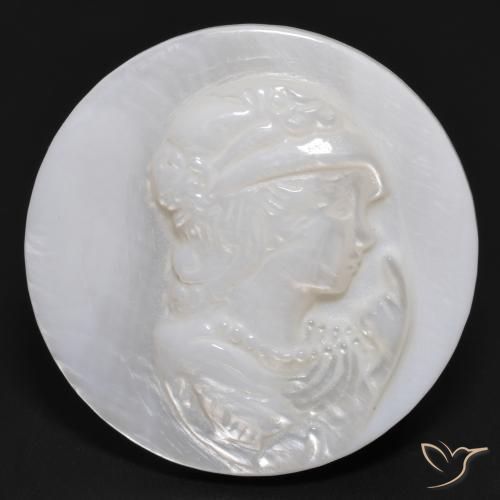 17.46ct Natürlicher Perlweiss Perlmutt, Runden, Lichtundurchlässig