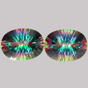  ct natürliche mehrfarbiger Mystik-Quarz-Edelsteine, Oval Schliff, IF