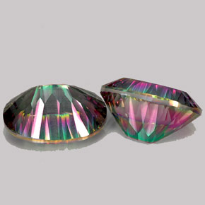 ct natürliche mehrfarbiger Mystik-Quarz-Edelsteine, Oval Schliff, IF