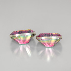  ct natürliche Top-Regenbogen Mystischer Quarz-Edelsteine, Oval Schliff, VVS-VS