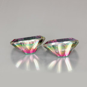  ct natürliche Top-Regenbogen Mystischer Quarz-Edelsteine, Oval Schliff, VVS-VS