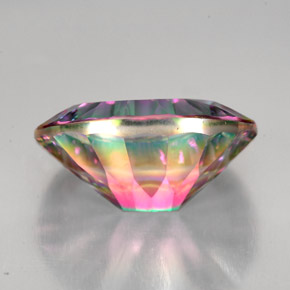 11,41 ctw natürlicher Top-Regenbogen Mystik-Quarz, Oval Schliff, VVS