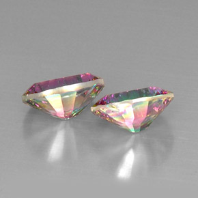  ct natürliche Top-Regenbogen Mystischer Quarz-Edelsteine, Oval Schliff, VVS-VS