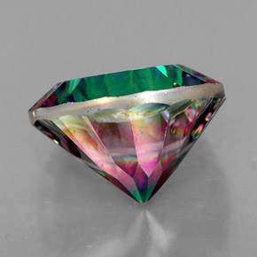 9,17 ctw natürlicher Top-Regenbogen Mystischer Quarz, Rund Schliff, VVS-VS