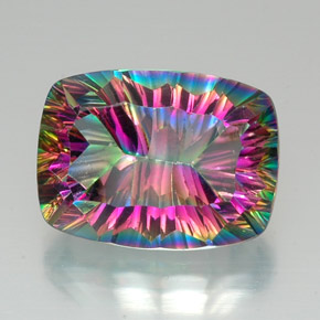 9,17 ctw natürlicher Top-Regenbogen Mystischer Quarz, Kissenschliff, VVS-VS