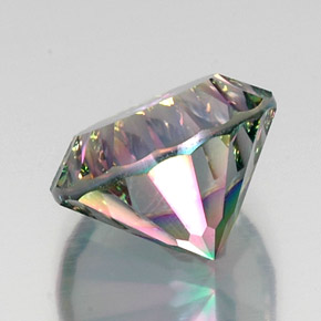 9,17 ctw natürlicher Top-Regenbogen Mystischer Quarz, Rund Schliff, VVS-VS