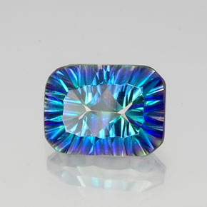 9,17 ctw natürlicher Top-Regenbogen Mystischer Quarz, Smaragdschliff, VVS