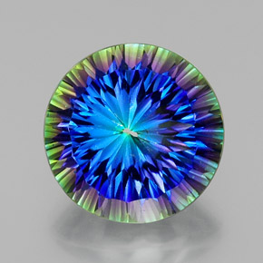 9,17 ctw natürlicher Top-Regenbogen Mystischer Quarz, Rund Schliff, VVS-VS