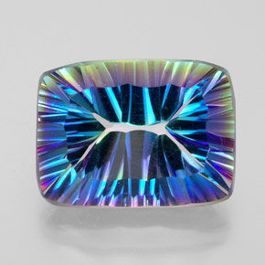 9,17 ctw natürlicher Top-Regenbogen Mystischer Quarz, Baguette, VVS-VS