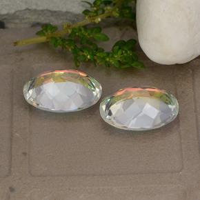 9.59 ct natürliche Mehrfarbig Mystischer Quarz-Edelsteine, Oval Schliff, VVS-VS