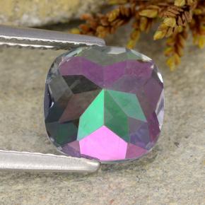 2,05 ctw natürlicher mehrfarbiger Mystik-Quarz, Kissenschliff, VS