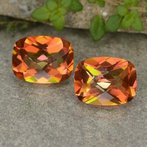3,52 ct natürliche mehrfarbiger Mystik-Quarz-Edelsteine, Kissenschliff, VVS-VS