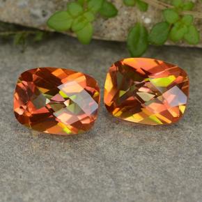 3,52 ct natürliche mehrfarbiger Mystik-Quarz-Edelsteine, Kissenschliff, VVS-VS