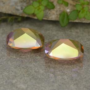 3,52 ct natürliche mehrfarbiger Mystik-Quarz-Edelsteine, Kissenschliff, VVS-VS