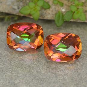 3,69 ct natürliche mehrfarbiger Mystik-Quarz-Edelsteine, Kissenschliff, VS