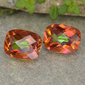 3,69 ct natürliche mehrfarbiger Mystik-Quarz-Edelsteine, Kissenschliff, VS