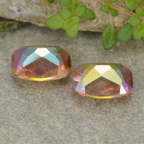 3,69 ct natürliche mehrfarbiger Mystik-Quarz-Edelsteine, Kissenschliff, VS