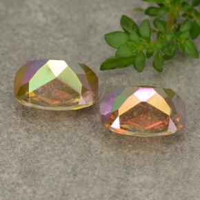 3.62 ct natürliche Mehrfarbig Mystischer Quarz-Edelsteine, Kissenschliff, VVS-VS