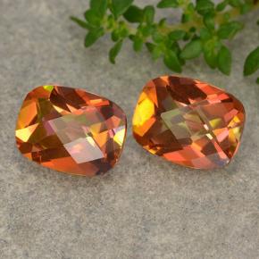 3.56 ct natürliche Mehrfarbig Mystischer Quarz-Edelsteine, Kissenschliff, VVS-VS