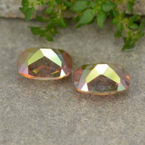 3.46 ct natürliche Mehrfarbig Mystischer Quarz-Edelsteine, Kissenschliff, VVS-VS