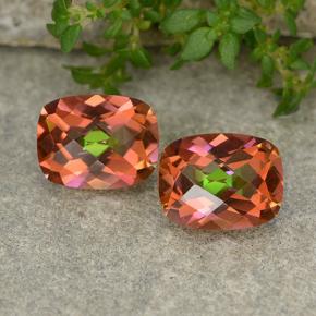 3,64 ct natürliche mehrfarbiger Mystik-Quarz-Edelsteine, Kissenschliff, VVS-VS