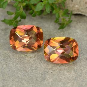 3,57 ct natürliche mehrfarbiger Mystik-Quarz-Edelsteine, Kissenschliff, VVS-VS