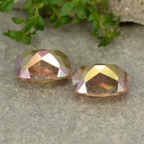 3,57 ct natürliche mehrfarbiger Mystik-Quarz-Edelsteine, Kissenschliff, VVS-VS