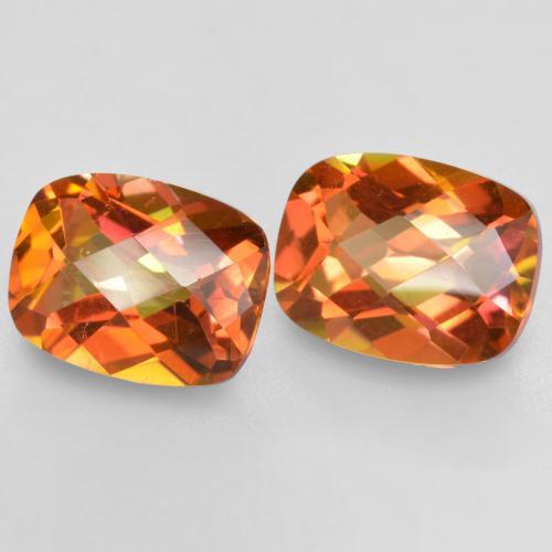 3,72 ct natürliche mehrfarbiger Mystik-Quarz-Edelsteine, Kissenschliff, VVS-VS