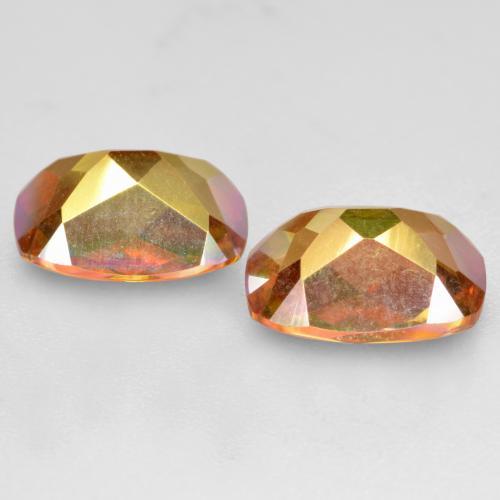 3,72 ct natürliche mehrfarbiger Mystik-Quarz-Edelsteine, Kissenschliff, VVS-VS