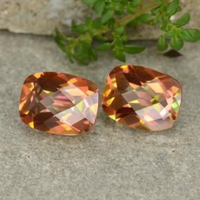3,49 ct natürliche mehrfarbiger Mystik-Quarz-Edelsteine, Kissenschliff, VVS-VS