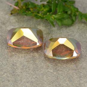 3.53 ct natürliche Mehrfarbig Mystischer Quarz-Edelsteine, Kissenschliff, VVS-VS