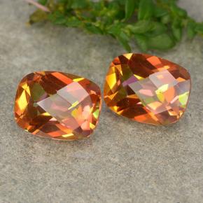 3,70 ct natürliche mehrfarbiger Mystik-Quarz-Edelsteine, Kissenschliff, VS