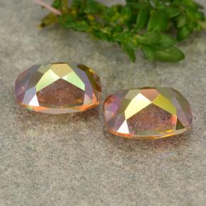 3,70 ct natürliche mehrfarbiger Mystik-Quarz-Edelsteine, Kissenschliff, VS