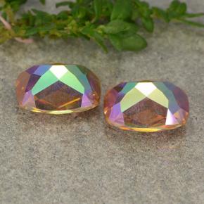 3,48 ct natürliche mehrfarbiger Mystik-Quarz-Edelsteine, Kissenschliff, VS